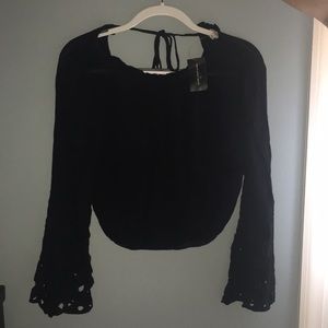Never worn South Moon Under Black Open Back Blouse